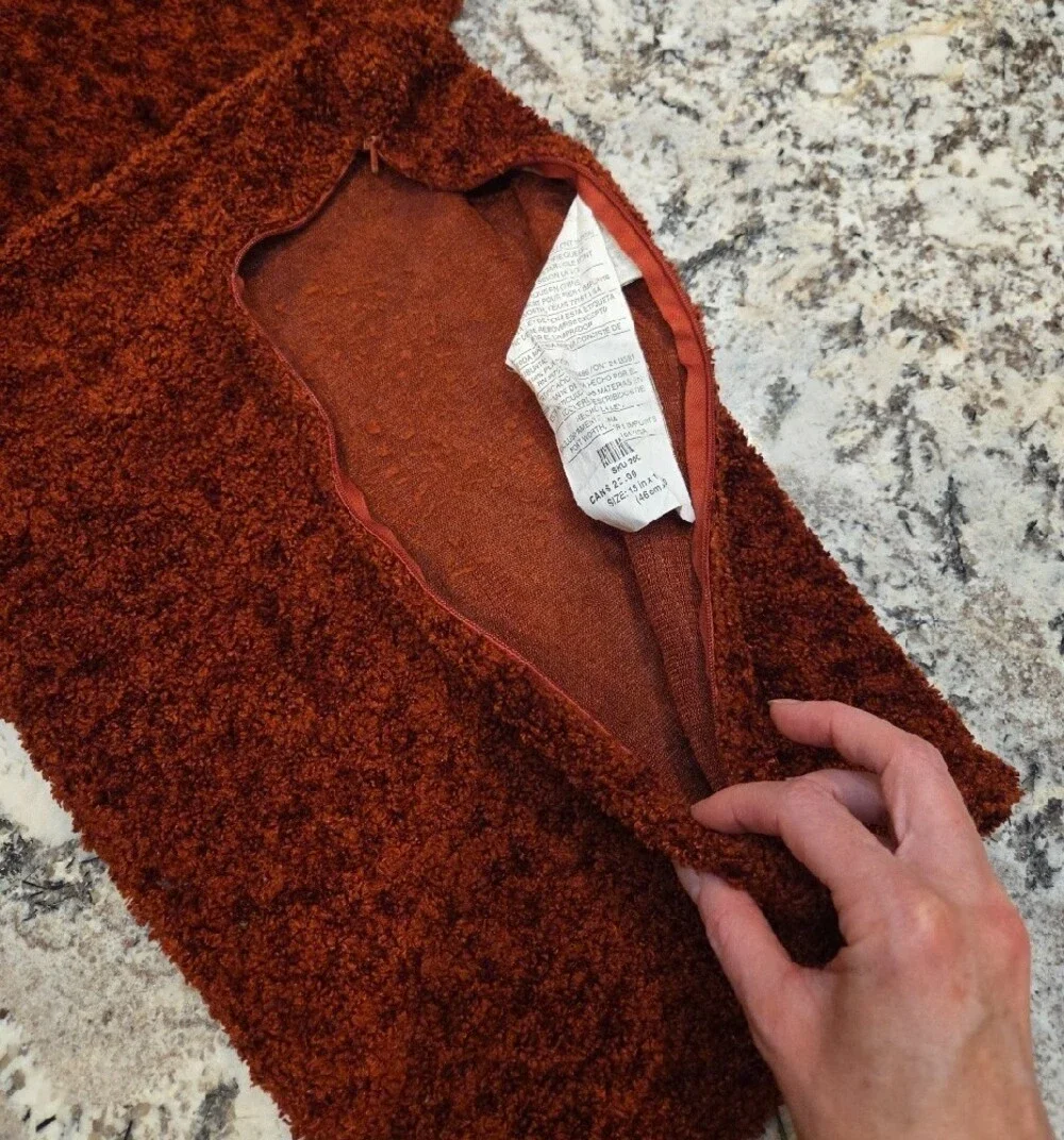 Pier 1 Imports Rust Red Shaggy Square Pillow Covers - Set of 2